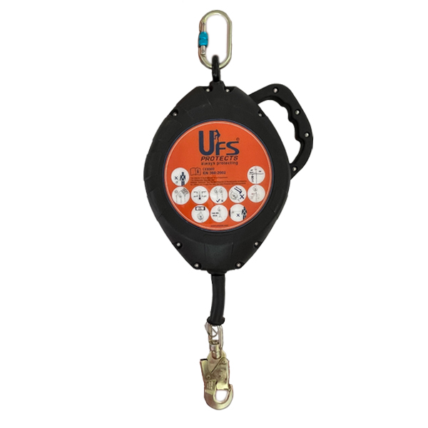 Línea de Vida Autorretráctil con Amortiguador y Cable de Acero Galvanizado UFS USP-16000(15) 15 m (50 ft) - 1